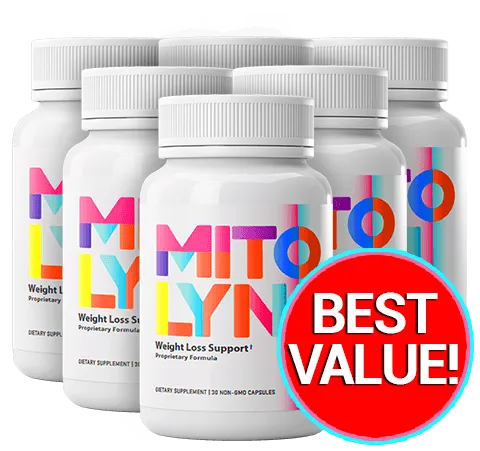 Mitolyn 6 bottle package deal for weight loss with discount price $49 per bottle