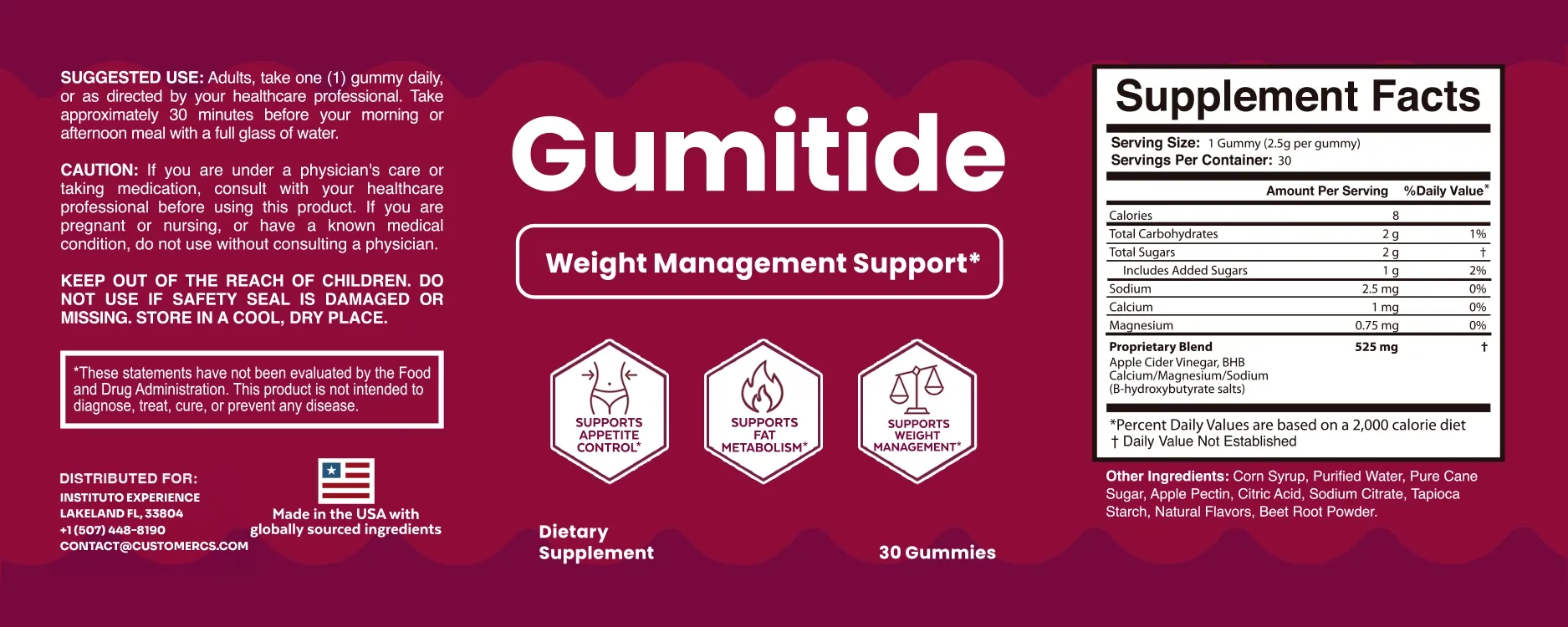 Gumitide bottle